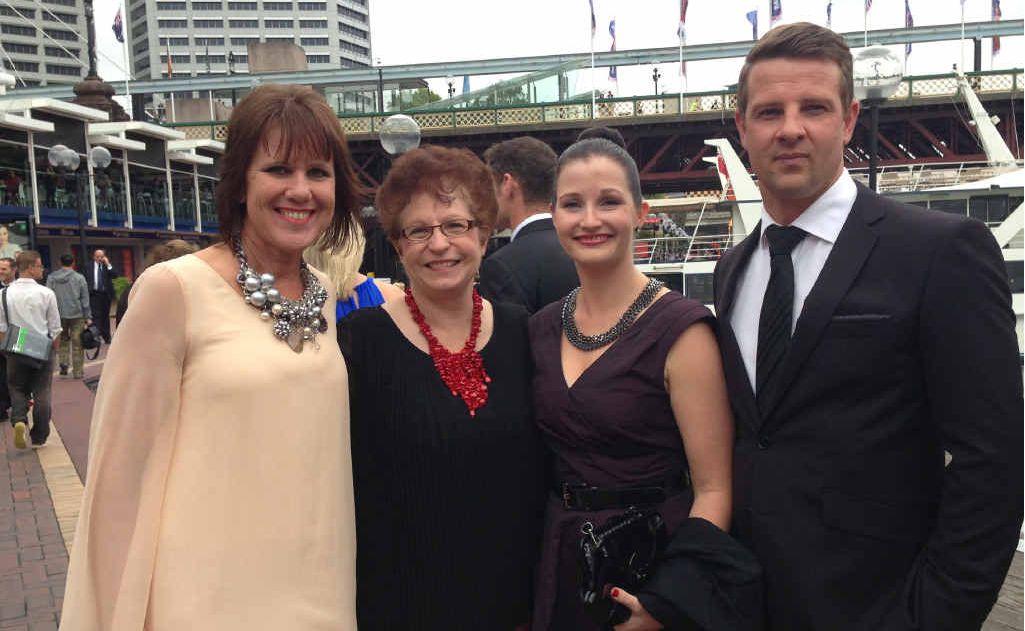 TALENT RECOGNISED: Yeppoon Real Estate sales consultant Kerrie Lynch, principal and sales consultant Esme Coren, marketing manager and sales consultant Claudia Coren and sales consultant Adam Cook in Sydney. Picture: Contributed