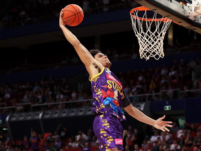 High-flying Jaylin Galloway could soon be throwing them down in the NBA. Picture: Getty Images