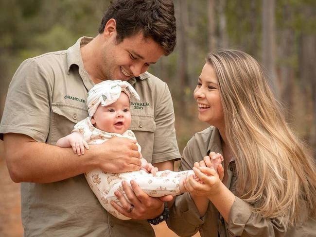 Irwin family pictures from Instagram - Chandler Powell and Bindi Irwin with there daughter Grace Irwin-Powell