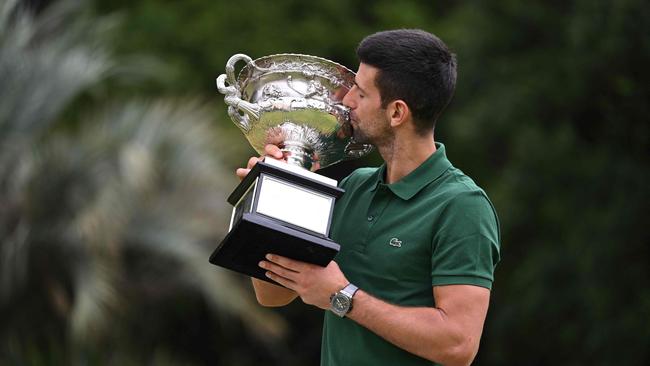 Novak Djokovic is chasing an 11th Australian Open title. Picture: William West / AFP