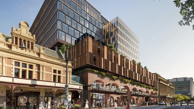 Architect’s render of the $400m Central Market Arcade redevelopment. Picture: Metric