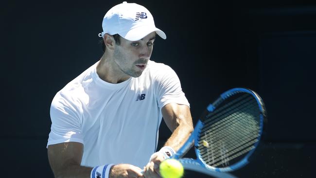 Jordan Thompson in action at the Australian Open. Picture: David Caird