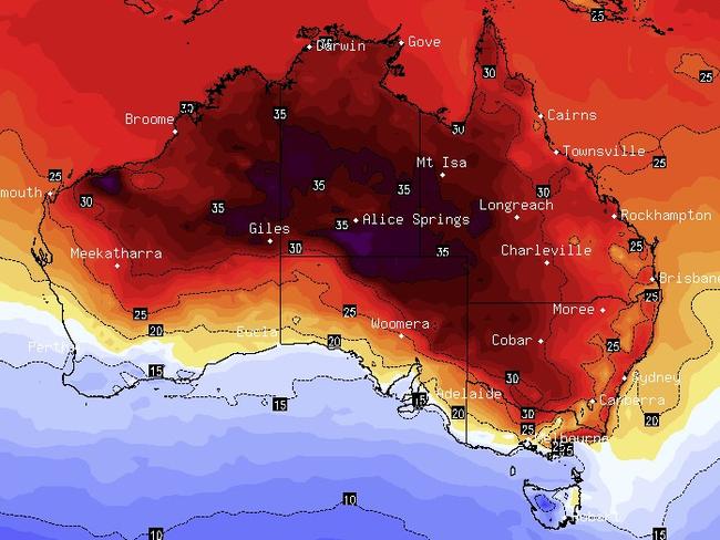 Temperatures are set to soar across the country over Sunday, while parts of Queensland brace for severe thunderstorms.