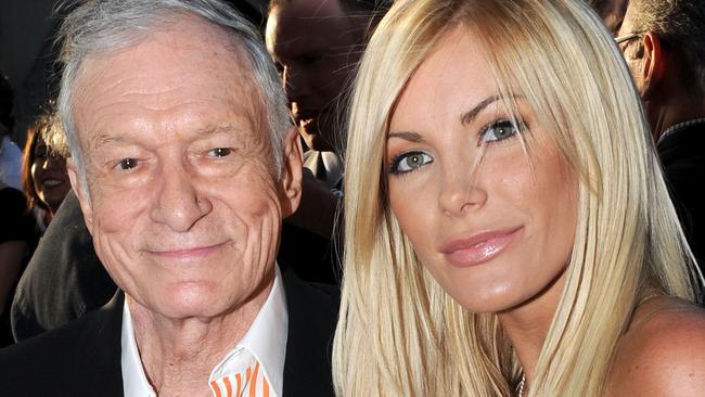 HOLLYWOOD - FILE: Hugh Hefner and Crystal Harris arrive at the world premiere of Paramount Pictures and Marvel Entertainment's |Iron Man 2| held at El Capitan Theatre on April 26, 2010 in Hollywood, California. According to reports June 14, 2011 Crystal Harris has called off her wedding with Hugh Hefner. The wedding was scheduled for June 18, 2011 at the Playboy Mansion. (Photo by Kevin Winter/Getty Images)