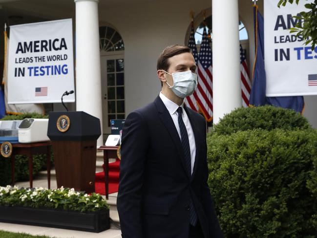 White House adviser Jared Kushner was not exempt from a directive that all White House staff wear masks. Picture: AP