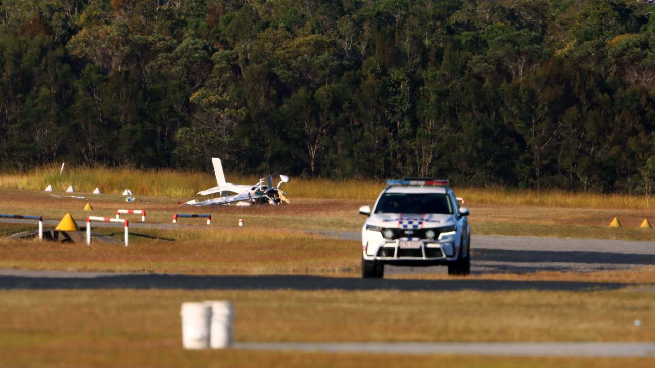 Image of a light plane collision