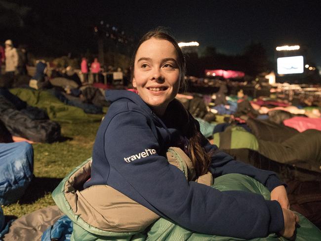 Alicia Farthing from Mildura was among the Australians who attended the Dawn Service at Anzac Cove. Picture: Ella Pellegrini