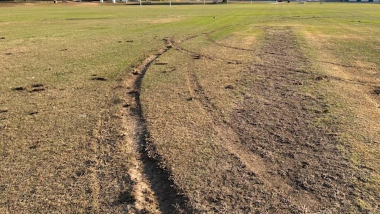 Sanderson Oval was ripped up by hoons disrupting Nightcliff Dragons training.