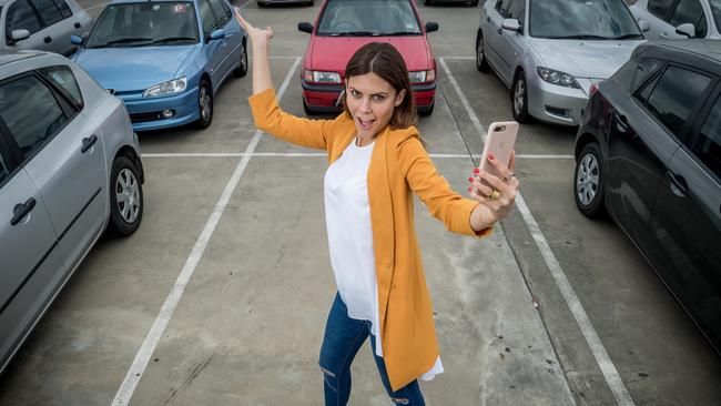 Chadstone trialled a parking assist app to find a spot last year. Picture: Jake Nowakowski