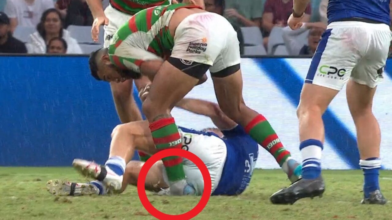 This tackle sparked a furore. Photo: Fox Sports