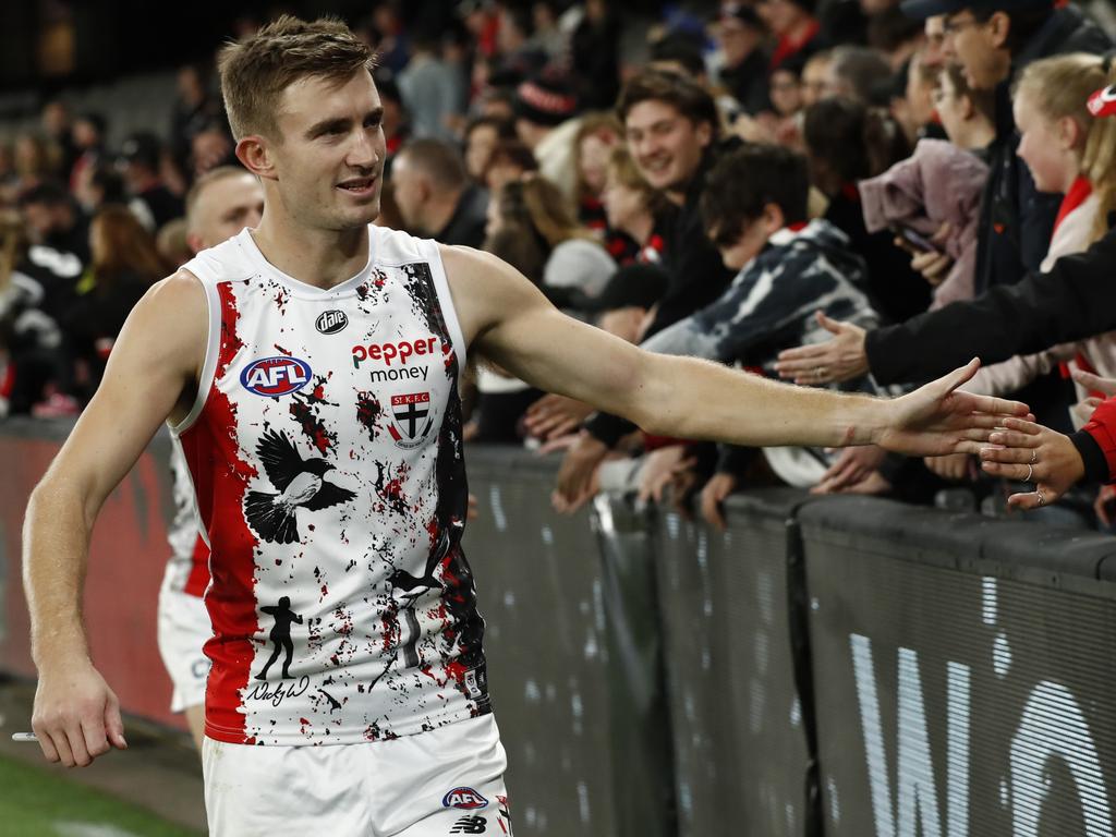 Dougal Howard has been a pillar of the surprising Saints’ defence Picture: AFL Photos/Getty Images