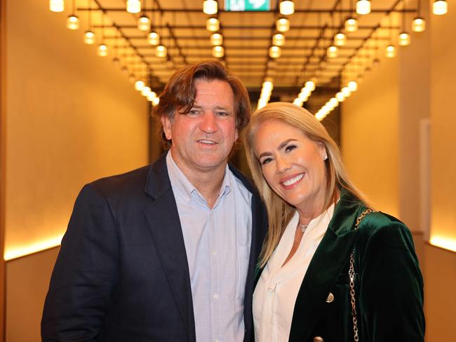 Des Hasler and Rebecca Frizelle at the Gold Coast Titans NRLW 2025 Season Launch at Isoletto The Star Gold Coast. Picture, Portia Large.