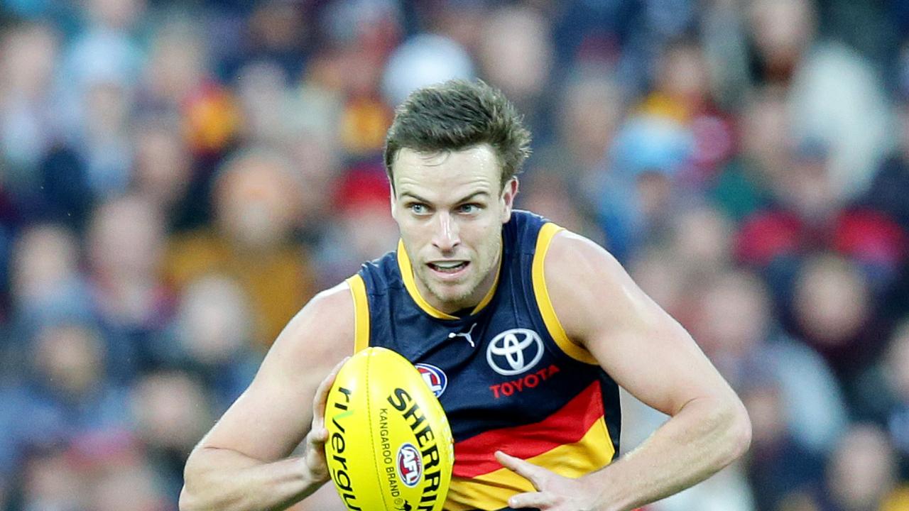 Rebounding defender Brodie Smith — the man the Crows call 'Laser Leg'