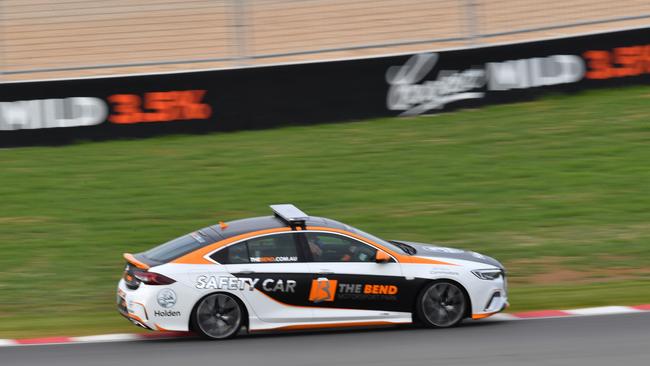 Racing around Australia’s newest racetrack at The Bend Motorsport Park, Tailem Bend. Picture: AAP/David Mariuz