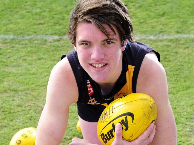 8/08/2015 Glenelg footballer Bailey Williams racked up a staggering 56 disposals during an under-18 game a fortnight ago and has emerged as an AFL draft prospect. Pic Mark Brake