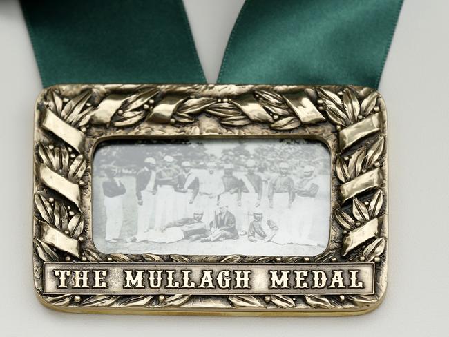 MELBOURNE, AUSTRALIA - DECEMBER 24:The Johnny Mullagh medal that will be awarded to the best player in the Boxing Day test during an Australian Nets Session at the Melbourne Cricket Ground on December 24, 2020 in Melbourne, Australia. (Photo by Darrian Traynor/Getty Images)