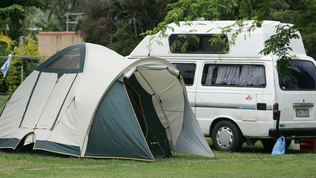 Campsite at Lismore Tourist Caravan Park where Simone Strobel was staying on the night of her death.