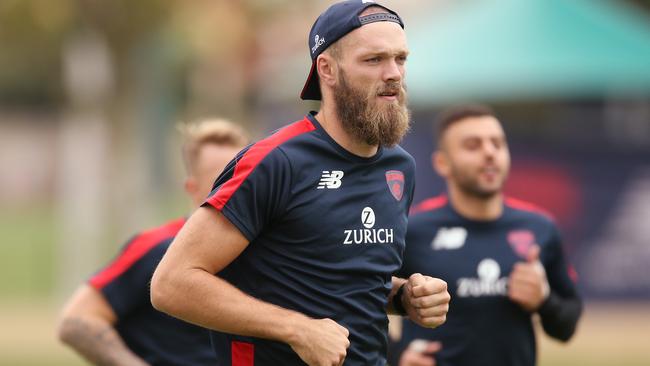 Max Gawn was largely unaffected by Preuss’ inclusion in the side. Picture. Getty Images