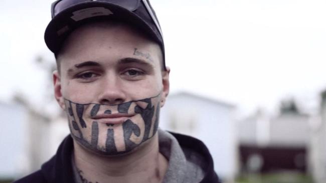 Mark Cropp says his face tattoo is holding him back from getting a job. Picture: NZ Herald