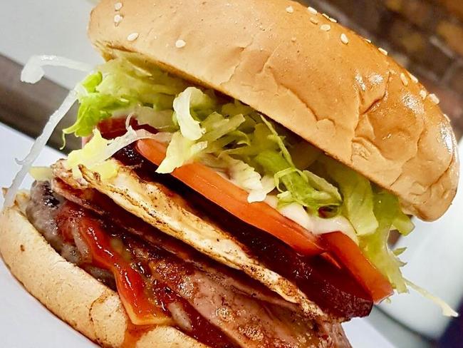 The Lot Burger from Chicken Run in NSW. Picture: Supplied