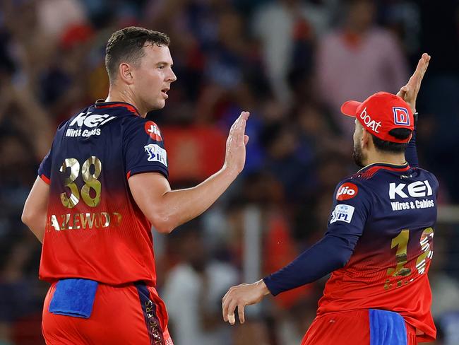 Josh Hazlewood missed the first training session as he was playing the IPL final. Picture: Pankaj Nangia/Getty Images