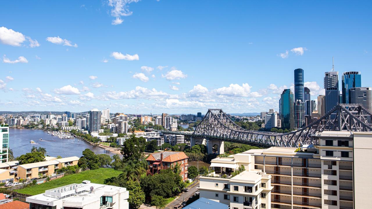 The view from new rooftop bar and restaurant Iris in Fortitude Valley.