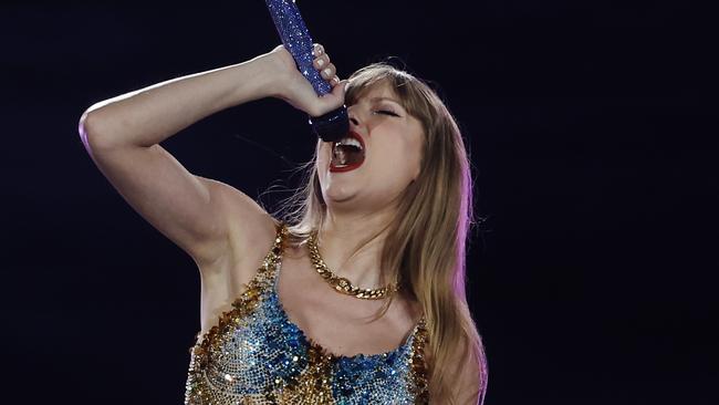 WEEKEND TELEGRAPH 23RD FEBRUARY 2024Pictured is Taylor Swift performing at Accor Stadium at Sydney Olympic Park on the opening night of the Sydney leg of her EraÃs tour.Picture: Richard Dobson