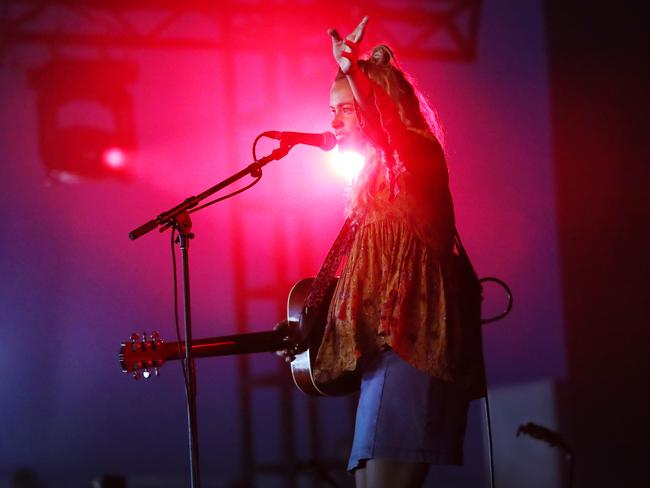 Little Georgia's Ashleigh Mannix belts out a tune. Picture: NIGEL HALLETT