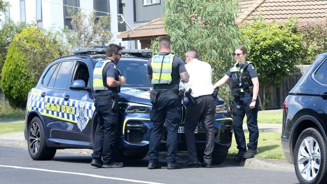 Police at the scene of the incident in January last year. Picture: Alan Barber