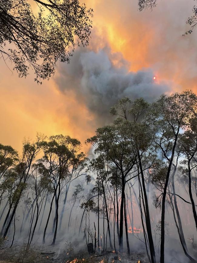 Firefighters are battling the blazes amid challenging conditions. Picture: Facebook/Kerang Fire Brigade