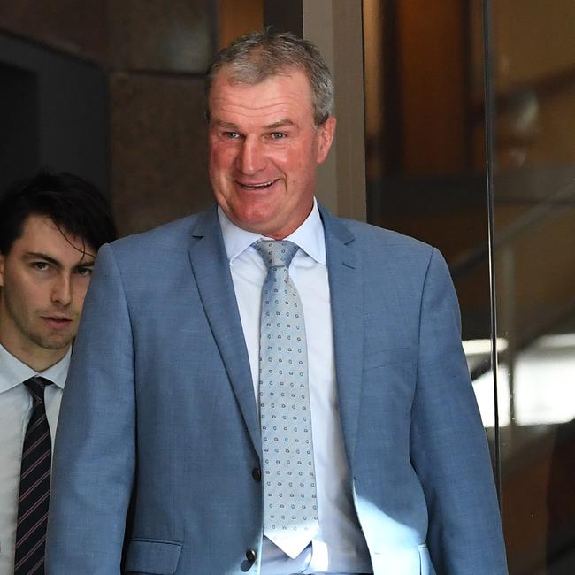 Trainer Darren Weir leaves the Melbourne Magistrates Court last year. Picture: AAP Image/Julian Smith