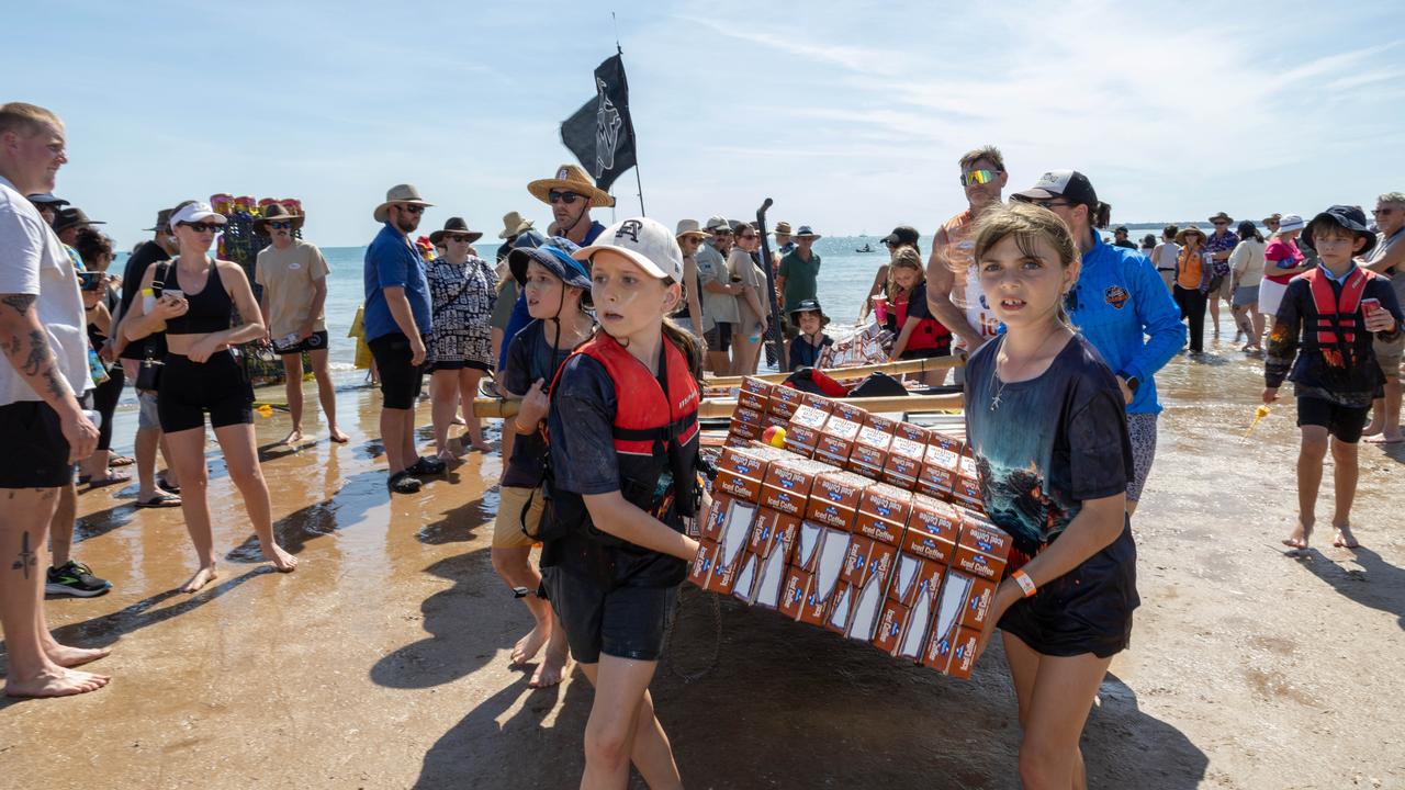 Darwin Beer Can Regatta at Mindil Beach, 2025. Picture: Pema Tamang Pakhrin