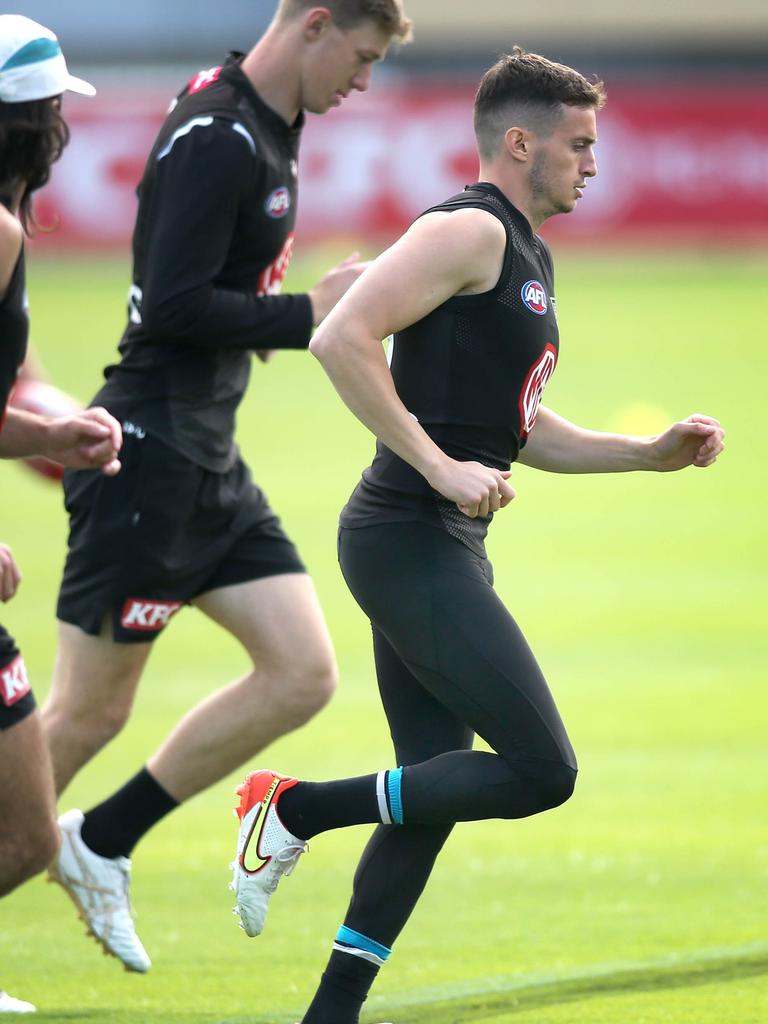 Orazio Fantasia works on his cardio. Picture: Dean Martin