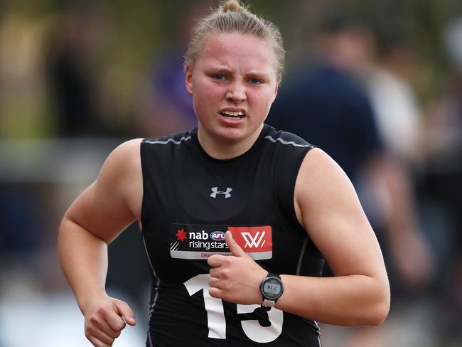 Adelaide’s 2019 draftee Jaimi Tabb will debut against Brisbane. Picture: Dylan Burns/AFL Photos via Getty