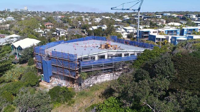 Mansion construction on Wilson Ave, Dicky Beach. Picture: Patrick Woods.