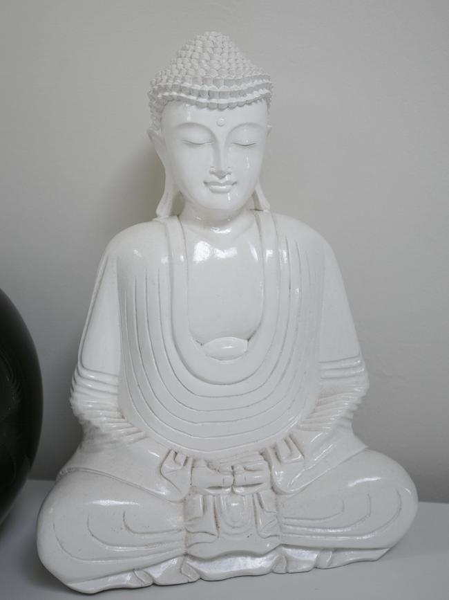 <b>Buddha statue: </b>I go to Bali a lot, and this statue reminds me of Bali and of peace and tranquillity. I do meditation and yoga. I’m not a tragic, but I do try to and maintain a healthy lifestyle.