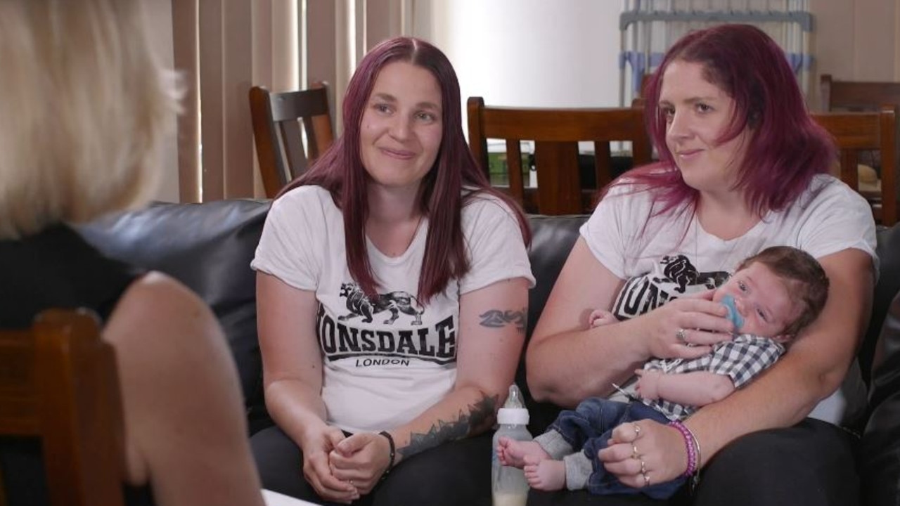 Tracey and Bella said they weren’t bothered by Joe Donor’s past. Picture: 60 Minutes