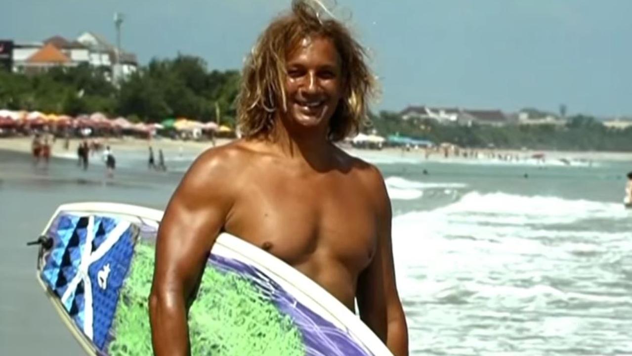 Well known expat Gunther Kitzler was surfing the famous G-Land break in east Java when he was knocked unconscious. Picture: 7 News