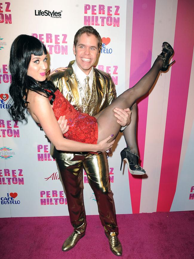 Katy Perry and Perez Hilton at his 2010 birthday party in LA.