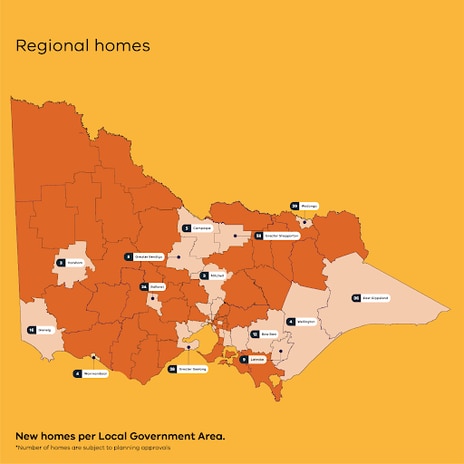 Geelong is one of several regional towns where homes will be built as part of the project. Picture: Supplied.