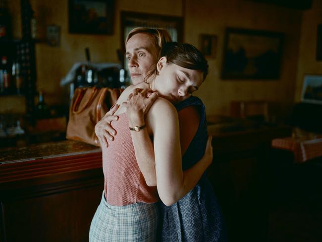 Sandrine Bonnaire and Anamaria Vartolomei in L'événement (2021). Source: Supplied.