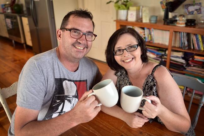 WHERE THE HEART IS: Tracey Devereaux with husband Bruce. Picture: Patrick Woods