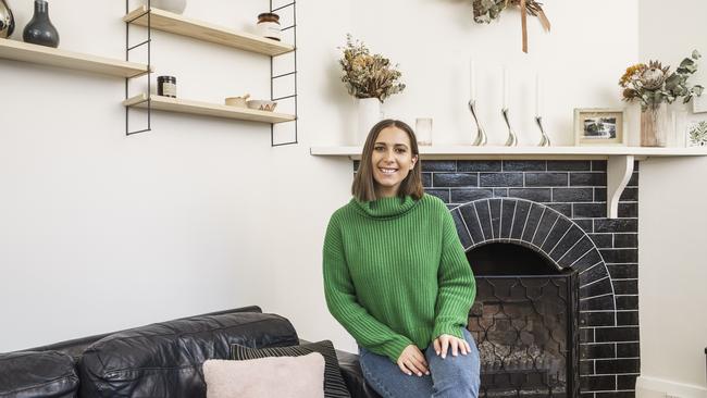 At home with Laura Sharrad, from MasterChef, and who co-owns Nido restaurant at Hyde Park. Picture: Nick Clayton