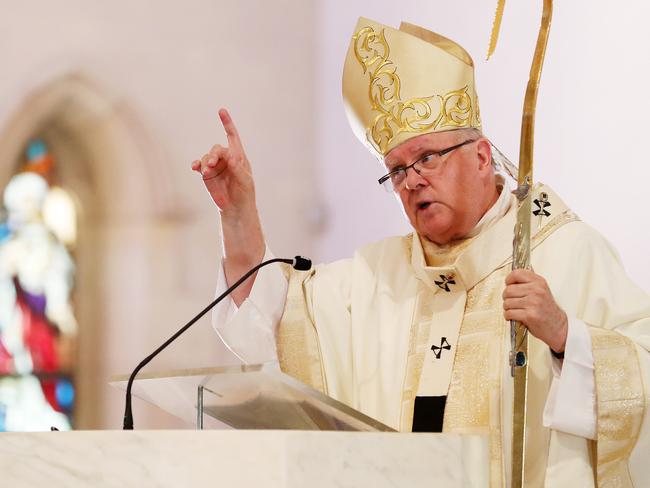 Mark Coleridge Archbishop of Brisbane, Christmas Day Mass, The Cathedral of St Stephen, Brisbane. Photographer: Liam Kidston.