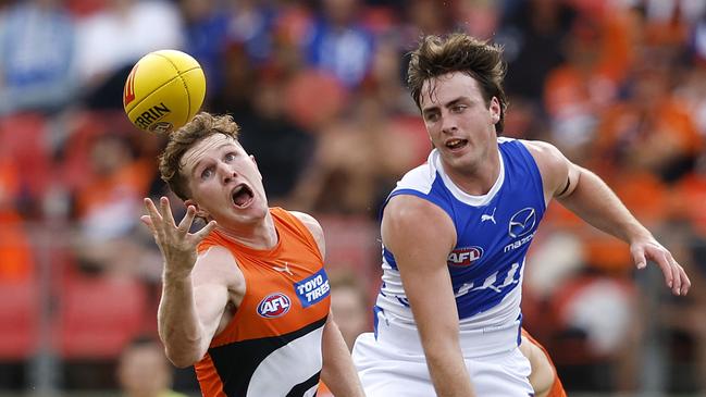 Giants player Tom Green is the leading SuperCoach player on the ground. Photo by Phil Hillyard