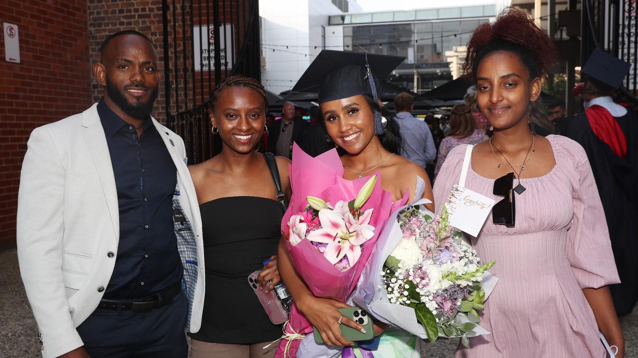 Geb Zenebe, Hana Hagos, Azmera Kiros and Monalisa Abreha. Picture: Alan Barber