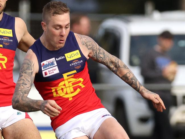 RDFL grand final: Riddell v Diggers Rest: Mitchell Jensen of Diggers Rest on Sunday September 11th, 2022, in Romsey, Victoria, Australia.Photo: Hamish Blair