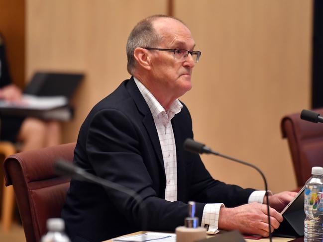 Philip Gaetjens, Scott Morrison’s top adviser, is the Department of the Prime Minister and Cabinet secretary appearing at the Senate inquiry into the government’s response today. Picture: Mick Tsikas