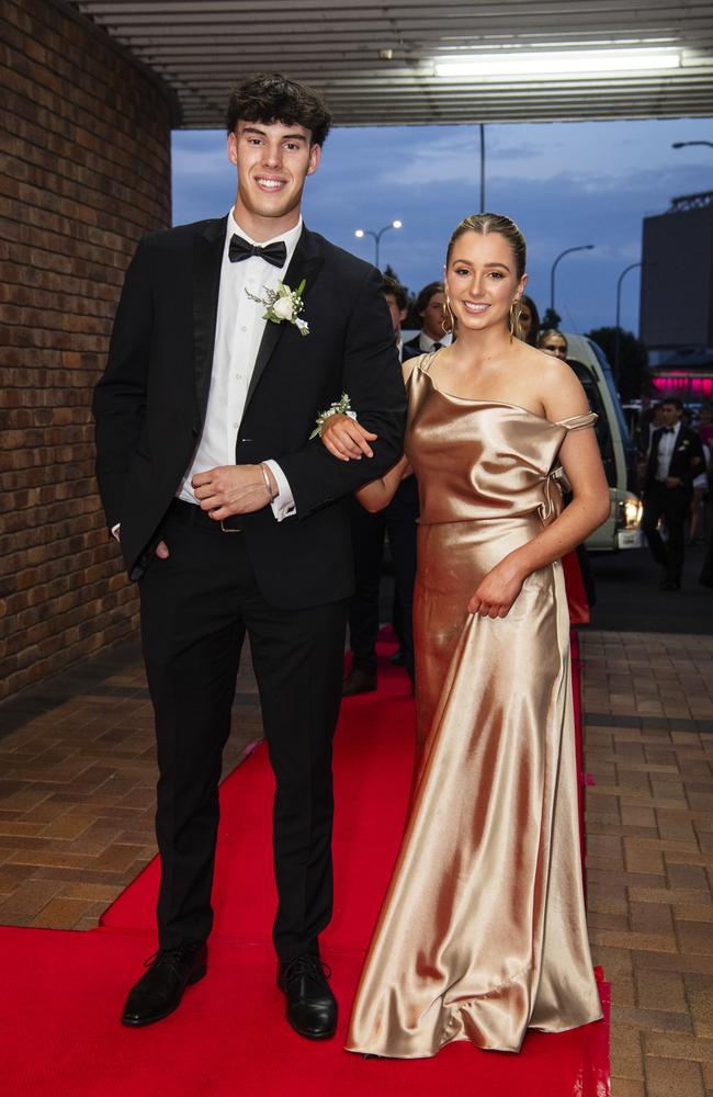 Carter Liddiard and Holly Hurst at Toowoomba Grammar School formal at Rumours International, Wednesday, November 15, 2023. Picture: Kevin Farmer