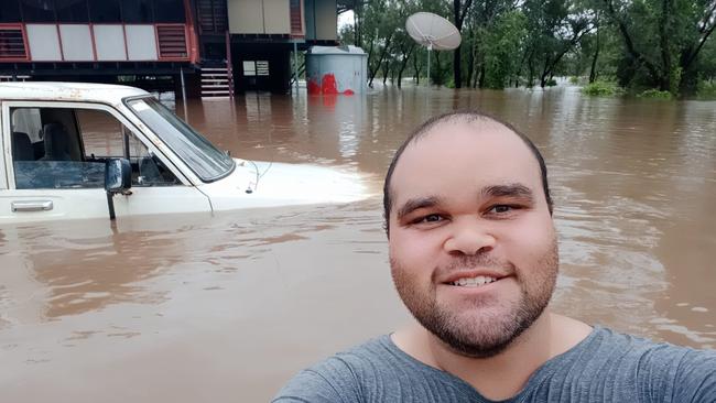 Mr Connolly took this pictures of Bidunggu (Gregory) on Thursday. "I have never seen the water this high before," he said.